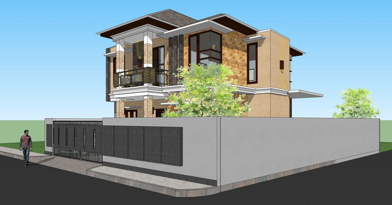 Home / Desain Rumah Minimalis / Desain Rumah Modern Elegan 2 Lantai 