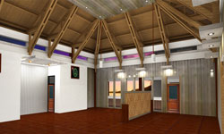 desain masjid 2 lantai