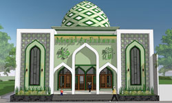 desain masjid 2 lantai